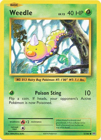 Weedle 5/108 Common - Pokemon XY Evolutions Single Card