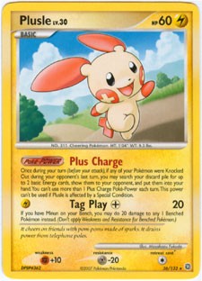 Pokemon Secret Wonders Rare Card - Plusle 36/132