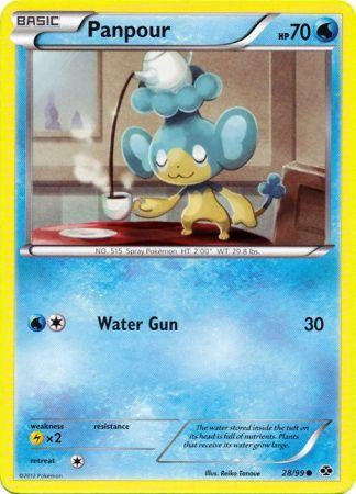 Pokemon Next Destinies Common Card - Panpour 28/99