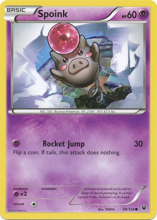 Spoink 30/124 Common - Pokemon XY Fates Collide Card