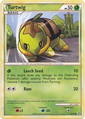 Pokemon Card HS Unleashed Single Card Common Turtwig 67/95