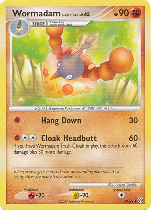 Pokemon Platinum Arceus Single Card Uncommon Wormadam Sandy Cloak 50/99