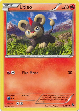 Litleo 19/106 - Pokemon XY Flashfire Common Card