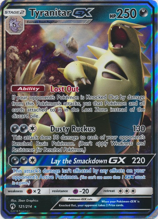Tyranitar GX - 121/214 - Ultra Rare Sun & Moon: Lost Thunder