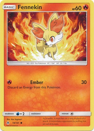 Fennekin 14/131 Common - Pokemon Sun & Moon Forbidden Light Card