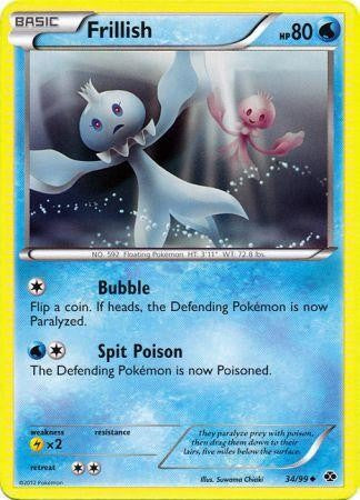Pokemon Next Destinies Reverse Holo Uncommon Card - Frillish 34/99