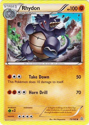 Rhydon 75/160 - Uncommon Pokemon XY Primal Clash Card