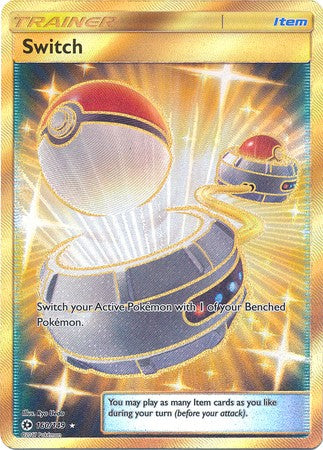 Switch 160/149 Secret Rare - Pokemon Sun & Moon Base Set Single Card