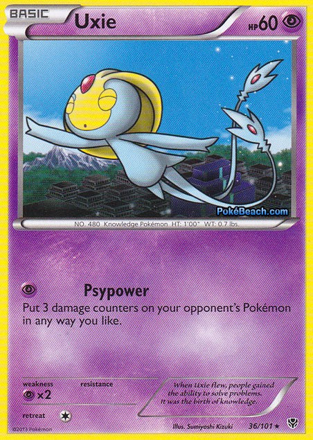 Uxie 36/101 - Pokemon Plasma Blast Rare Card