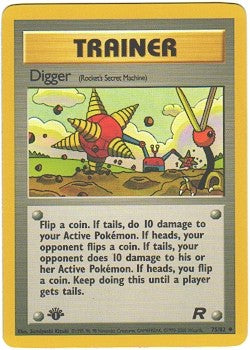 Pokemon Team Rocket Uncommon Card - Digger 75/82