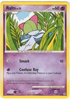 Pokemon Secret Wonders Common Card - Ralts 102/132