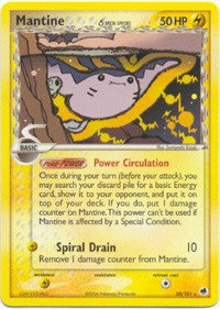 Pokemon EX Dragon Frontiers - Mantine Card