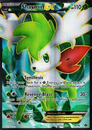 Pokemon Next Destinies Full Art Ultra Rare Card - Shaymin EX 94/99