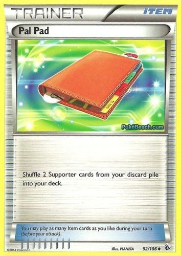 Pal Pad 92/106 - Pokemon XY Flashfire Uncommon Trainer Card