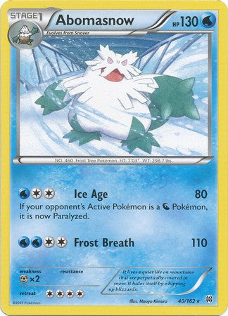 Abomasnow 40/162 Rare - Pokemon XY Break Through Card
