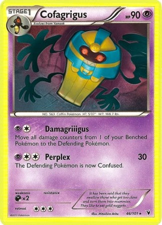 Pokemon Noble Victories Rare Card - Cofagrigus 46/101