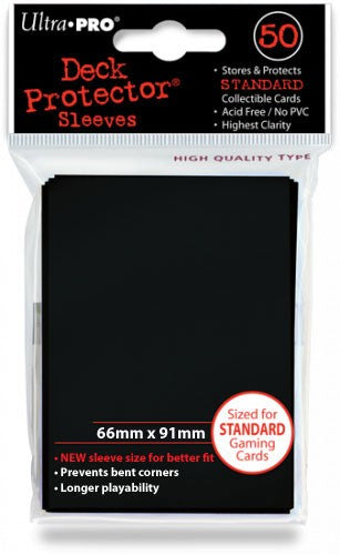 Ultra Pro Standard Sized Sleeves - Black (50 Card Sleeves)