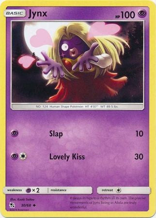 Jynx - 30/68 - Uncommon Sun & Moon: Hidden Fates Singles