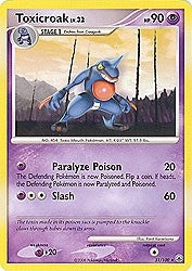 Pokemon Diamond and Pearl Majestic Dawn- Toxicroak (Rare) Card
