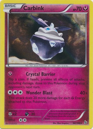 Carbink 68/106 - Pokemon XY Flashfire Holo Rare Card