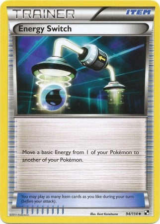 Pokemon Black & White Energy Switch 94/114 Uncommon Card