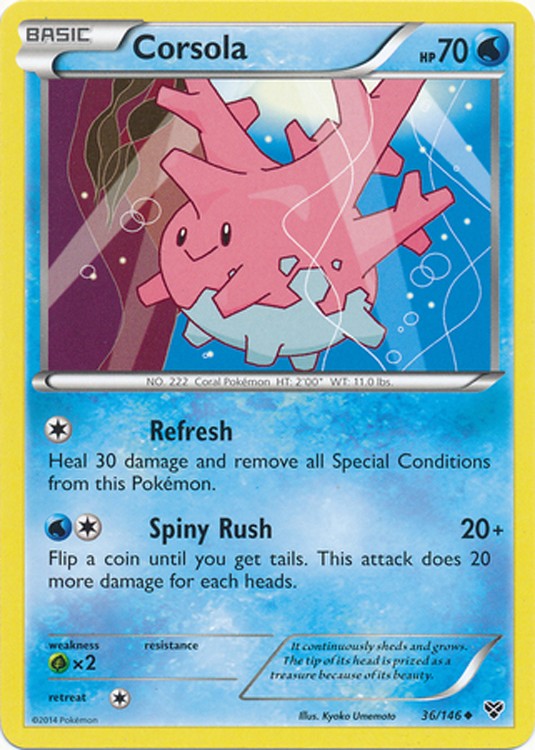 Corsola 36/146 - Pokemon XY Uncommon Card
