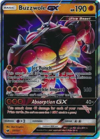 Buzzwole GX 57/111 Ultra Rare - Pokemon Crimson Invasion Card