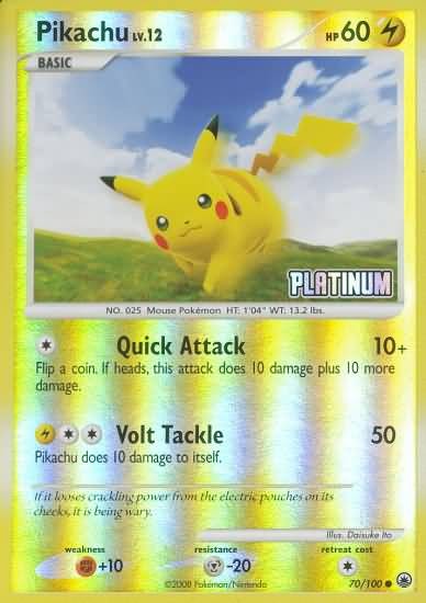 Pokemon Burger King Common Promo Card - Pikachu 70/100