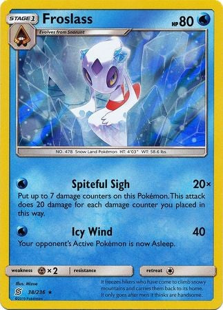 Froslass - 38/236 - Holo Rare Sun & Moon: Unified Minds
