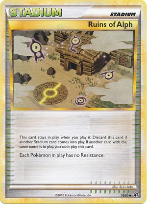 Pokemon Card HeartGold Undaunted Uncommon Ruins of Alph 76/90