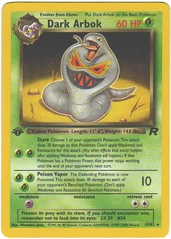 Pokemon (W Stamped) Rare Promo Card - Dark Arbok 19/82