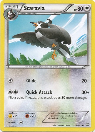 Staravia 126/162 Uncommon - Pokemon XY Break Through Card