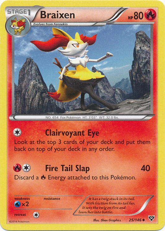 Braixen 25/146 - Pokemon XY Uncommon Card