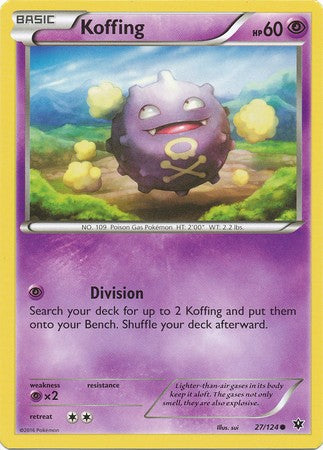 Koffing 27/124 Common - Pokemon XY Fates Collide Card