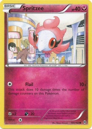 Spritzee 105/162 Common - Pokemon XY Break Through Card