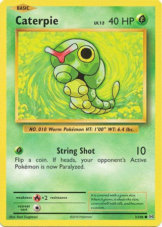 Caterpie 3/108 Common - Pokemon XY Evolutions Single Card