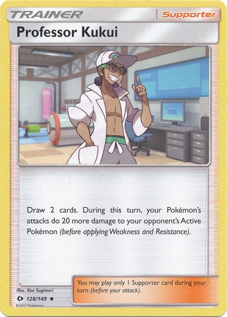 Professor Kukui 128/149 Uncommon - Pokemon Sun & Moon Base Set Single Card
