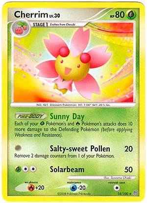 Pokemon Diamond and Pearl Stormfront Card - Cherrim (R)