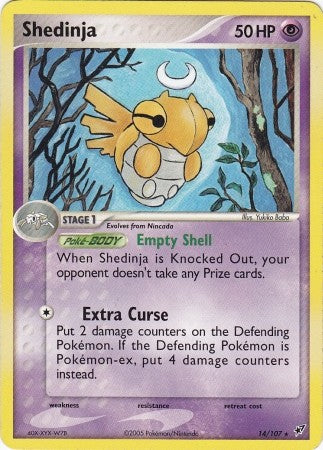 Pokemon EX Deoxys Rare Card - Shedinja 14/107