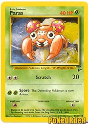Pokemon Base Set 2 Common Card - Paras 85/130