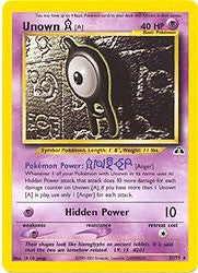 Pokemon Neo Discovery - Unown (Anger) Card