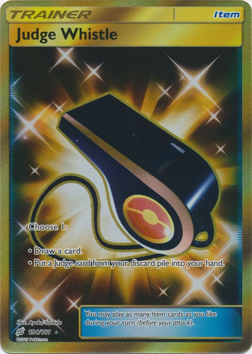 Judge Whistle (Secret Rare) - 194/181 Pokemon » SM Team Up Ultra Rare