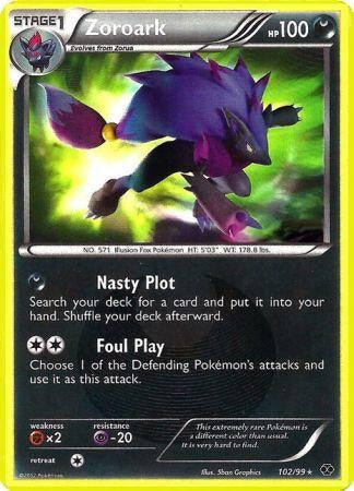 Pokemon Next Destinies Secret Rare Card - Zoroark 102/99