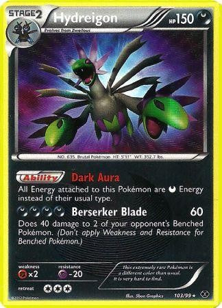Pokemon Next Destinies Secret Rare Card - Hydreigon 103/99