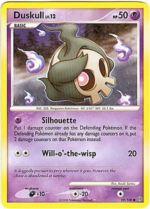Pokemon Diamond and Pearl Stormfront Card - Duskull (C)
