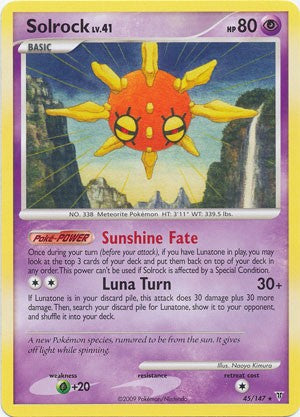 Pokemon Supreme Victors Rare Card - Solrock 45/147