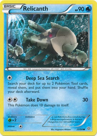 Relicanth 23/98 COMMON - Pokemon XY Ancient Origins Card