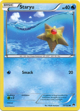 Staryu 25/122 Common - Pokemon XY Breakpoint Card