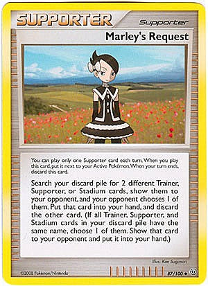 Pokemon Diamond and Pearl Stormfront Card - Marley's Request (U)