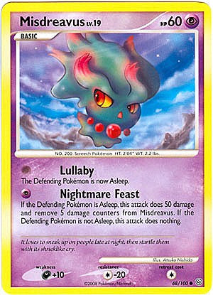 Pokemon Diamond and Pearl Stormfront Card - Misdreavus (C)